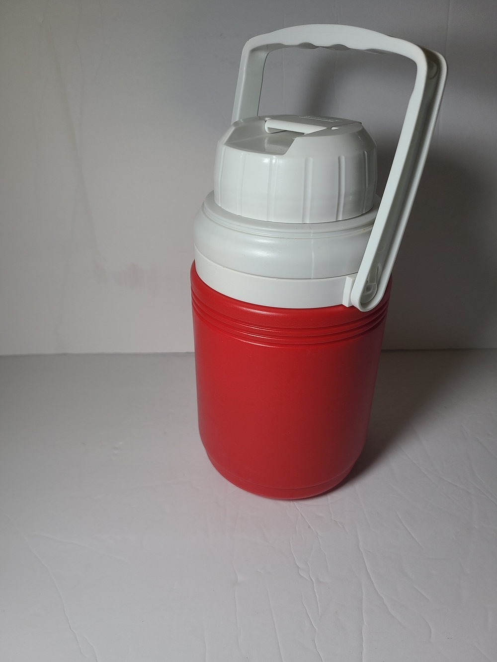 Coleman Red Insulated Beverage Jug with White Handle and Lid